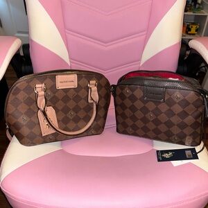 U.S. Polo Assn. Brown Checkered bags (2)